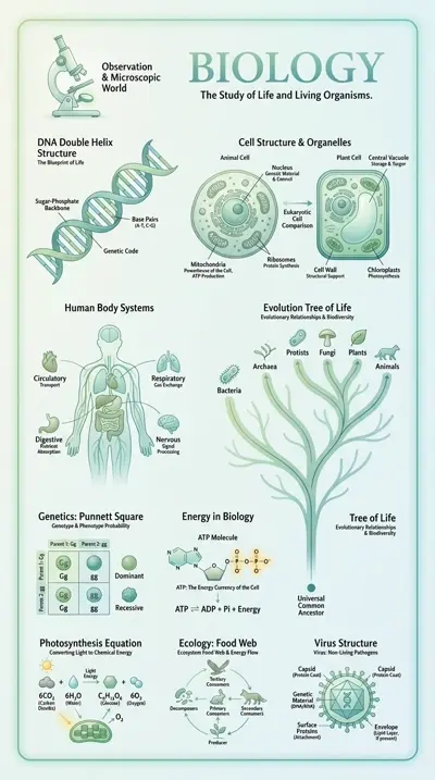 Biology Infographic - Visual Study Guide