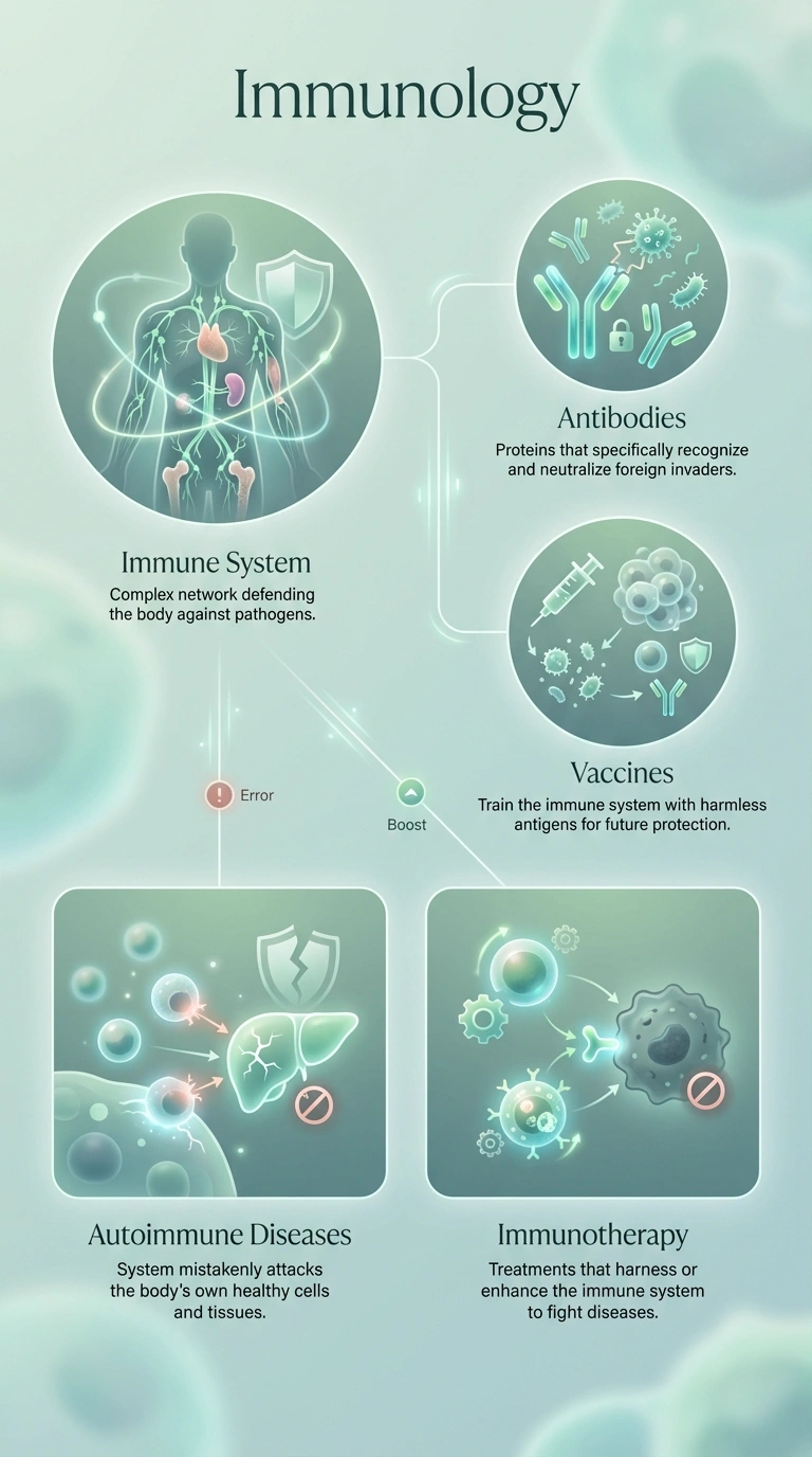 Immunology infographic from lecture notes