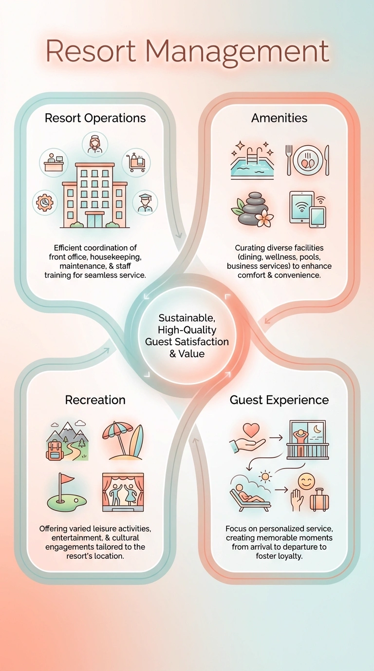 Resort Management Infographic - Complete Visual Study Guide for Hospitality and Tourism
