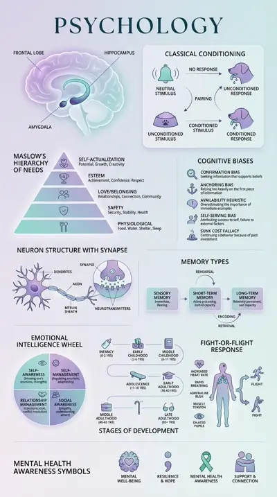 Psychology Infographic - Visual Study Guide